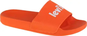 Pantofla plazhi Levi's June Poster S, për femra, portokalli