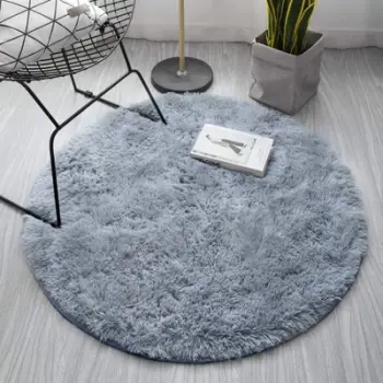 Tapet Strado Round Shaggy, 150x150 cm, gri e çelët