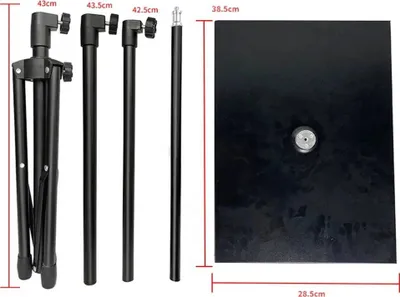 Stativ rregullues Strado për laptop dhe projektor, 50 150cm, ngarkesë 25kg, i zi - 4