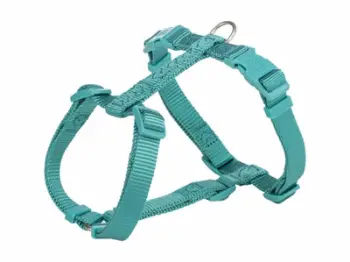Parzmore për qen Trixie Premium H-Harness Aqua, set me qafore dhe zinxhir, XS S, blu