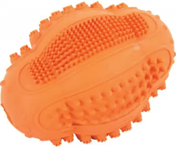 Lodër për qen Zolux Rubber Rugby Dental Ball, 8cm, gome, shumëngjyrëshe