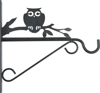 Mbajtëse murale për ushqyes zogjsh Zolux Owls, çelik, e zezë - 1
