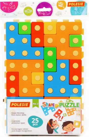 Lodër edukative Polesie 93943 Arrange Puzzles No.2, set 25 pjesë, në qese