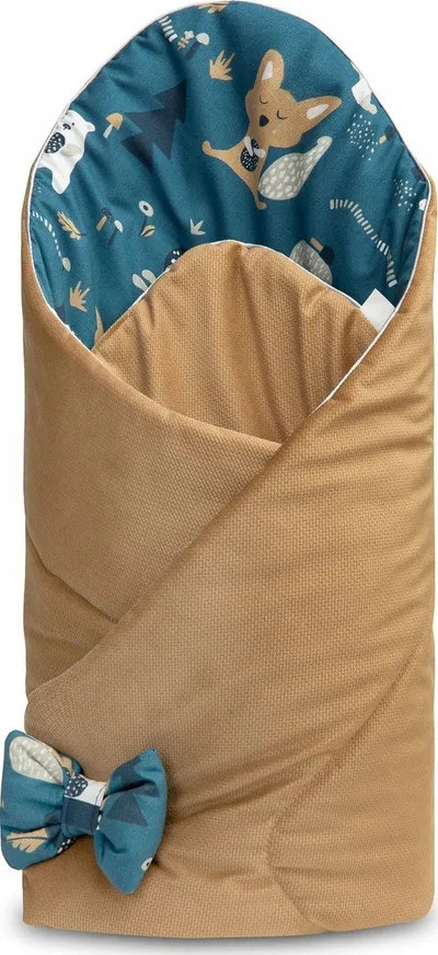Mbështjellës bebe Sensillo Velvet Teddy Bears, 75x75 cm, kadife karamel - 2