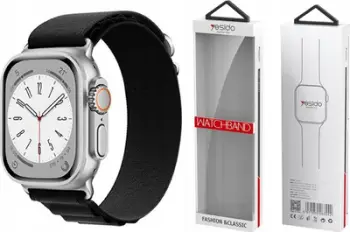 Rrip ore inteligjente Yesido WB24 për Apple Watch, 38/40/41mm, pambuk, i zi