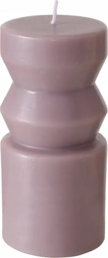 Qiri dekorativ Boltze, parafinë, 14 x 6.5cm, vjollcë