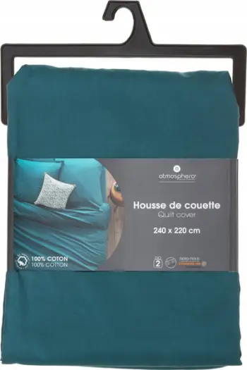 Mbulesë jorgani Atmosphera Interior Designer, 240 x 220 cm, 100% pambuk, blu teal
