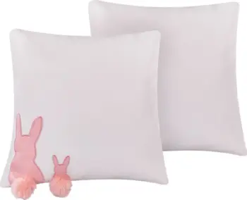 Set jastëkë dekorativë Beliani PHLOX, pambuk 45x45cm, 2 copë, të bardhë