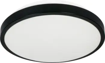 Plafonierë SELENE me sensor lëvizjeje me mikrovalë, 2xE27, IP54, e zezë