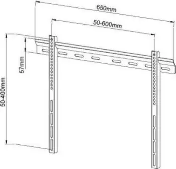 Mbajtëse muri për TV Techly ICA-PLB-114L, 40"-65", VESA 600x400, e zezë