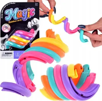 Lodër antistres Magic Rainbow Spiral ZA4736, plastike, për fëmijë 3+, shumëngjyrëshe