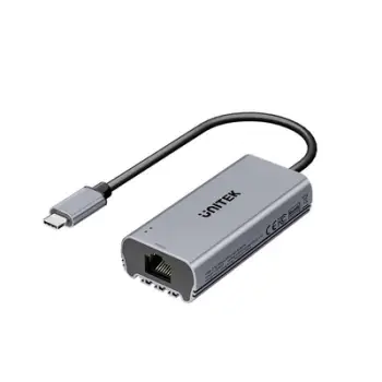 Adapter rrjeti Unitek USB-C në RJ45, 5Gbps, gri