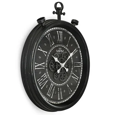 Orë muri MPM Quality Vintage Timekeeper E01.4326.90, e zezë - 3