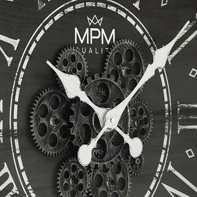 Orë muri MPM Quality Vintage Timekeeper E01.4326.90, e zezë - 5
