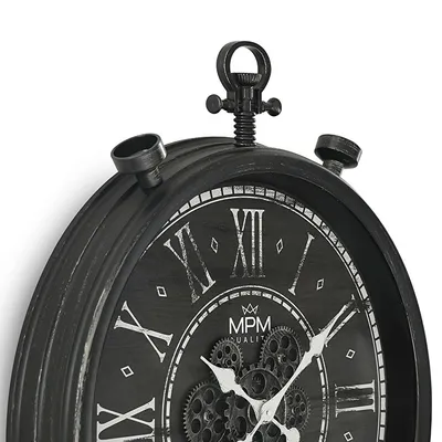 Orë muri MPM Quality Vintage Timekeeper E01.4326.90, e zezë - 6