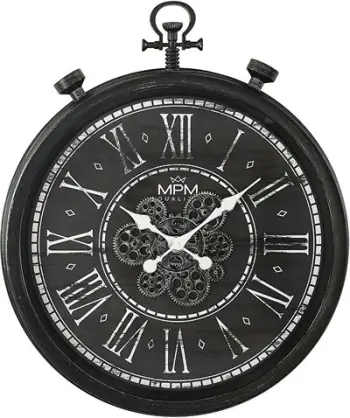 Orë muri MPM Quality Vintage Timekeeper E01.4326.90, e zezë