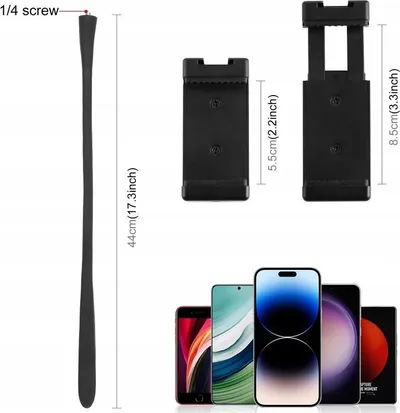 Tripod fleksibël dhe monopod Puluz PU882B, për telefon dhe GoPro, i zi - 4