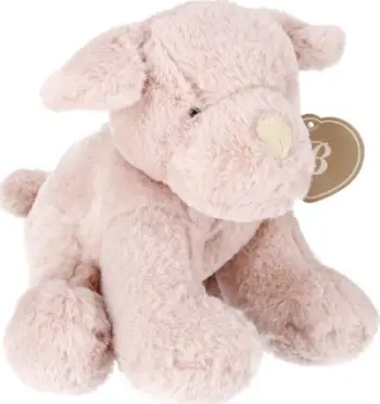 Lodër pelushi Biuro-Set Renee, qenush, 25cm, rozë