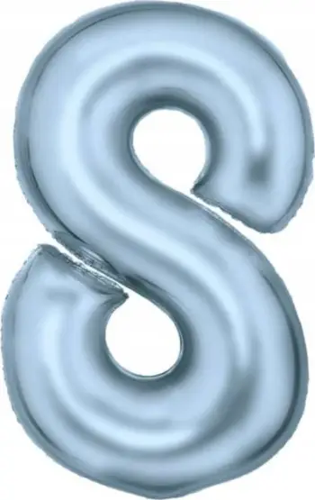 Balon dekorativ foli, numri 8, 86cm, pastel blu