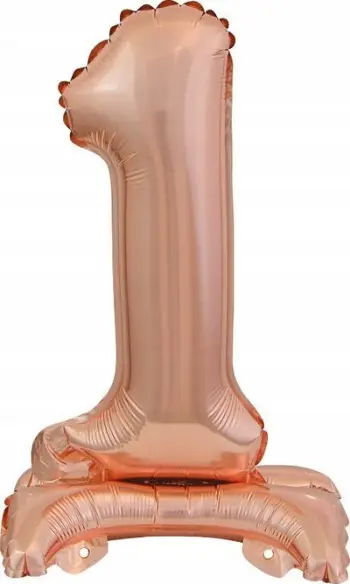 Balonë dekorative me helium Mini Number 1, 22x40 cm, rose gold