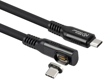 Kabllo USB C Microconnect MC LS USB4CC1.0 a, 1m, USB4, e zezë - 5