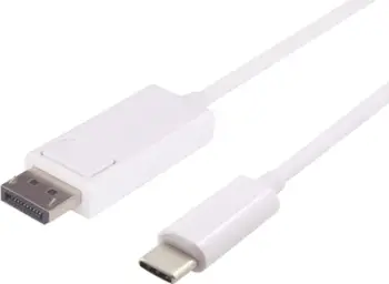 Kabllo USB C në DisplayPort MicroConnect USB3.1CDPB2W, 2 m, 4K 60Hz, e bardhë