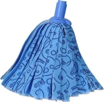 Kokë mopi Spontex Poder Azul, mikrofibër, shirita, blu