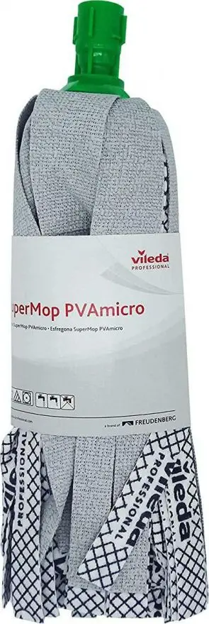 Mop profesional Vileda SuperMop PVAmicro, mikrofibër PVA, antibakterial, gri