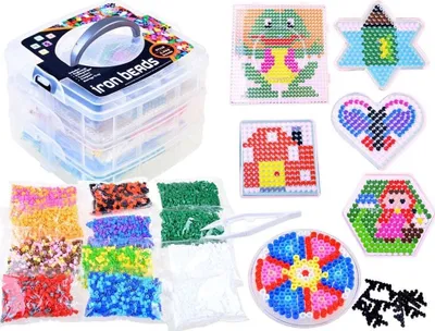 Set lodër Iron Beads ZA3318, 6000 rruaza, kuti plastike, shumengjyrëshe - 1