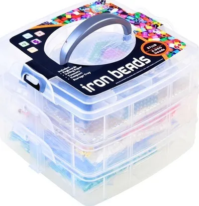 Set lodër Iron Beads ZA3318, 6000 rruaza, kuti plastike, shumengjyrëshe - 13