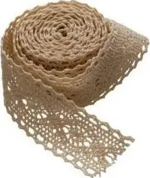 Dantellë dekorative Brewis Lace, 35mm gjerësi, 2m gjatësi, e bardhë