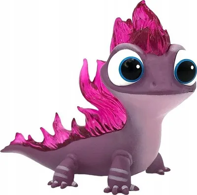 Figurë dekorative Disney Frozen 2 Bruni Salamander, 6 cm, plastike, lejla - 1