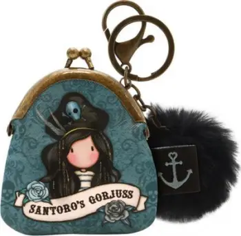 Portofol me varëse çelësash Santoro Gorjuss Pirates Black Pearl, kompakt, shumëndarsim, shumëngjyrësh