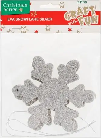 Dekorime Fjollë Bore Craft with Fun, 2 copè, të argjendëta