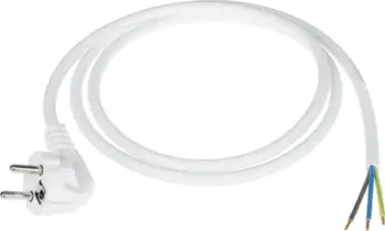 Kabllo rryme me prizë këndore, 3x1.5mm², 3m, e bardhë