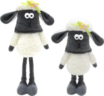 Dekor pranveror Saska Gift Sheep on Telescope, 35-50cm, me këmbë teleskopike, shumëngjyrëshe