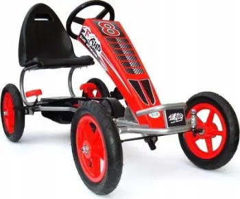 Go kart me pedale Ramiz Full Ahead Air, për fëmijë, sedilje ergonomike, i kuq