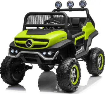 Makinë elektrike fëmijësh Mercedes Benz Unimog JL199, 4x4, 102 cm, e gjelbër
