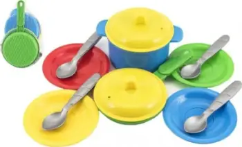 Set enësh plastike për fëmijë Plastic Dish Set, 12 pjesë, shumëngjyrësh
