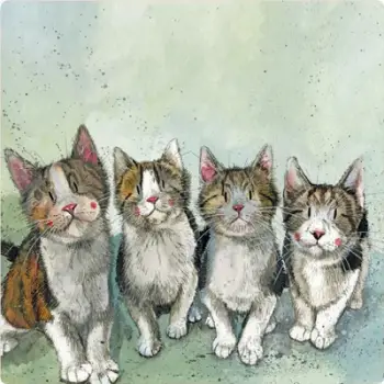 Magnet dekorativ Teka FM214 Four Kittens, për frigorifer, shumëngjyrësh