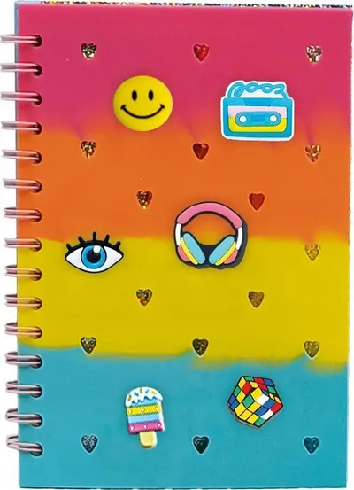 Bllok shënimesh Stnux Notebook Multicolored Pins, A5, 80 fletë katrorë, shumëngjyrësh - 1