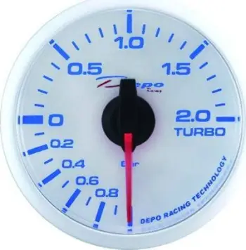 Tregues presioni turbo DRacing Depo WBL, 52mm, elektrik, i bardhë dhe blu