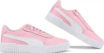 Atlete për fëmijë Puma Carina 2.0 JR 386185 04, lëkurë eko, taban gome, rozë