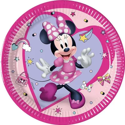 Pjata letre Godan Minnie Junior, 20 cm, set 8 copë, rozë - 1