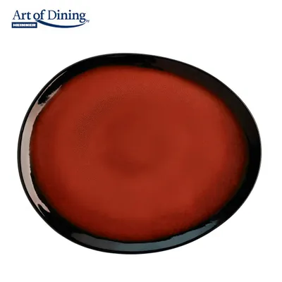 Pjatë ovale qeramike Art Of Dining Vulcano, 28cm, e kuqe - 1