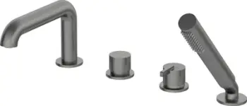 Rubinet vaskë Deante Silia, 4-hapësh me set dushi, titanium