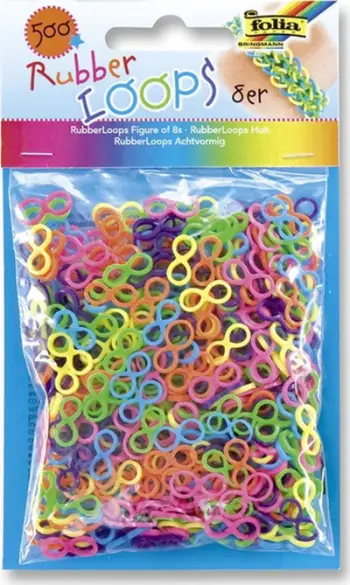 Set goma elastike Semki Rubber Loops, 500 copë, color mix