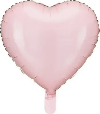 Balonë folje zemër, 45cm, rozë e çelët