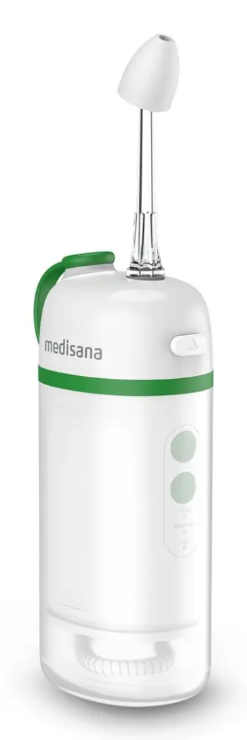Larës nazal elektrik Medisana NI 200, depozitë 150 ml, rikarikues me USB C, i bardhë