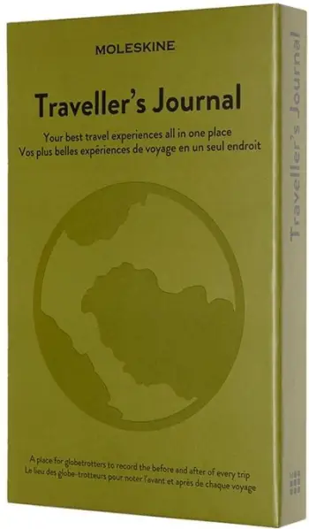 Ditar udhëtimi Moleskine Traveller's Journal, 400 faqe, kapak i fortë, jeshil